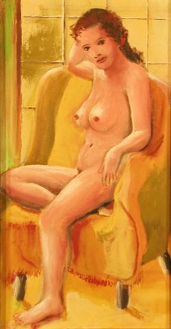 Female Nude - Oil on Canvas