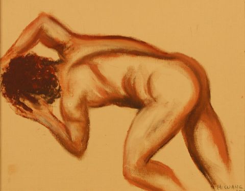 Male Nude - Oil on Canvas