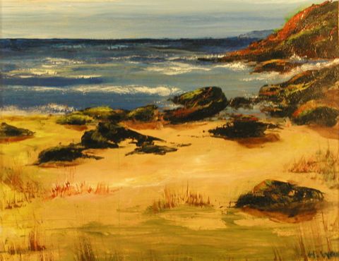 California Coast - Oil on Canvas