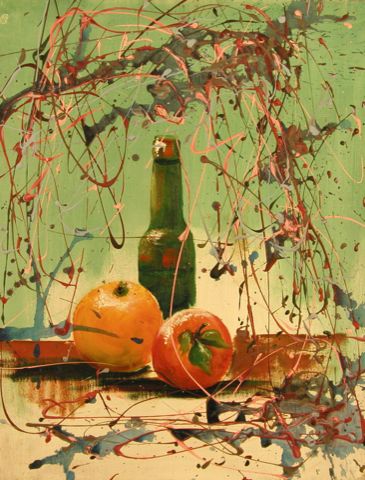 Patio Still Life - Oil on Canvas